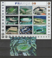 Sao Tome E Principe (St. Thomas & Prince) 1997 Football Soccer World Cup Sheetlet + S/s MNH - 1998 – Frankrijk