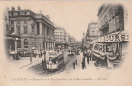 13-Marseille Perspective De La Cannebière Et La Rue De Noailles - Canebière, Stadscentrum