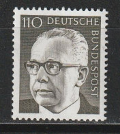 Bund Michel 727 Bundespräsident Gustav Heinemann ** - Unused Stamps