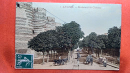 CPA Glacée.(49) Angers.  Boulevard Du Château.   Animation. (7A.n°209) - Angers