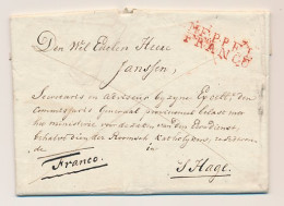 Wolvega - MEPPEL FRANCO - S Gravenhage 1816 - Lakzegel - ...-1852 Voorlopers