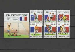 Togo 1996 Football Soccer World Cup Set Of 6 + S/s MNH - 1998 – Frankrijk