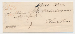 Noordwijk - Leiden - Haarlem 1854 - Gebroken Ringstempel - Briefe U. Dokumente