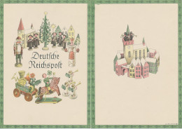 Telegram Germany 1937 - Unused - Schmuckblatt Telegramme Carol Singers - Christmas Tree - Church - Weihnachten
