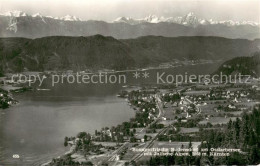 73753321 Bodensdorf Ossiacher See Fliegeraufnahme Mit Julische Alpen Bodensdorf  - Sonstige & Ohne Zuordnung