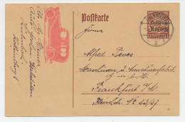 Postal Stationery / Cachet Bayern / Germany 1920 Car - Cars