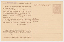 Spoorwegbriefkaart G. NS198 L - Postal Stationery