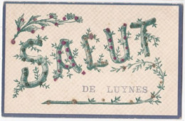 24-5302 : SALUT DE LUYNES. SOUVENIR DE ... AVEC PAILLETTES. - Luynes