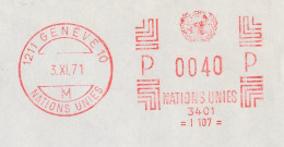Meter Cover Switzerland 1971 United Nations - ECE - Economic Commission For Europe - VN