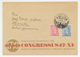Cover / Postmark Czechoslovakia 1945 International Student Day - World Congress - Ohne Zuordnung