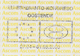 Meter Cut / Postmark Belgium 2000 Esperanto Congress Oostende  - Esperánto