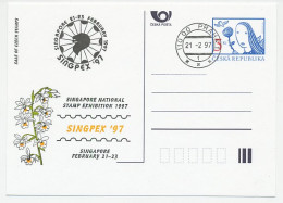 Postal Stationery Czechoslovakia 1997 Stamp Exhibition - Singpex - Singapore - Other & Unclassified