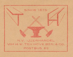 Meter Cover Netherlands 1963 Iron Trade - Sledge Hammer - Anvil - Almelo - Otros & Sin Clasificación