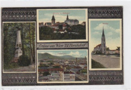39006605 - Wien Floridsdorf Mit Panorama, Kirche Denkmal Und Rathaus. Postalisch Gelaufen Mit Stempel 1916, Leichte Ran - Other & Unclassified