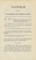 Staatsblad 1864 : Spoorlijn Zwolle - Meppel - Documenti Storici