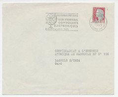 Cover / Postmark France 1963 Electronic Components - Exhibition - Electricidad
