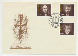 Cover / Postmark Lithuania 1993 Writers - Ecrivains
