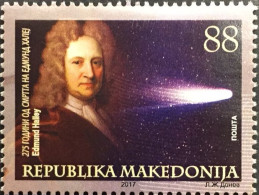 Macedonia 2017 275 Years Since The Death Of Edmund Halley Stamp MNH - Nordmazedonien