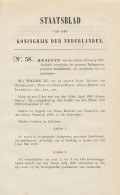 Staatsblad 1870 - Betreffende Postkantoor Bodegraven - Cartas & Documentos