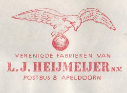 Meter Cover Netherlands 1958 Bird Of Prey - Eagle - Andere & Zonder Classificatie