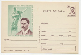 Postal Stationery Rumania 1964 D. Popovici - Opera - Théâtre