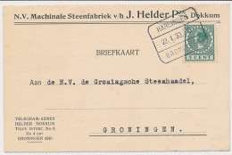 Treinblokstempel : Harlingen - Groningen C 1930 ( Dokkum ) - Unclassified