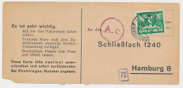 Aerdenhout / Amsterdam - Hamburg Duitsland 1943 Liebesgabenpaket - Unclassified