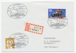 Registered Cover / Postmark Germany 1978 World Championship Horse Jumping - Horses