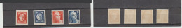 1949 N°830 à 833 Centenaire Du Timbre Neufs ** Et * - Unused Stamps