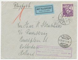 Airmail Cover / Postmark Austria - Netherlands 1937 Mark: Because Of Faster Possibility Airmail Via Railway - Aerei