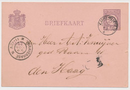 Trein Kleinrondstempel Vlaardingen - Hellevoetsluis A 1895 - Cartas & Documentos