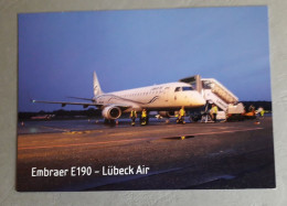Lübeck Air Embrear 190 Airline Issued Card - 1946-....: Modern Tijdperk
