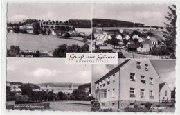 39064605 - Guenne, 4 Abbildungen Mit Kindergarten Und Partie A.d. Kirche Gelaufen, Mit Stempel Von 1964, Marke Entfernt - Other & Unclassified