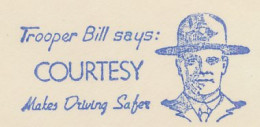 Meter Cut USA 1954 Courtesy Makes Driving Safer - Trooper Bill - Other & Unclassified