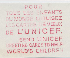 Meter Top Cut France 1958 UNICEF - Send UNICEF Greetings Cards To Help Wolrld S Children - UNO