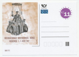 Postal Stationery Czechoslovakia 2007 Air Balloon - Stamp Fair - Vliegtuigen