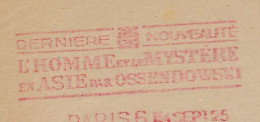 Meter Wrapper France 1925 Ossendowski - Polish Writer - Man And Mystery In Asia - Schriftsteller