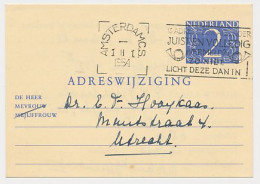 Verhuiskaart G. 23 Amsterdam - Utrecht 1954 - Ganzsachen