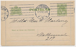 Postblad G. 13 Locaal Te Rotterdam 1911 - Postal Stationery