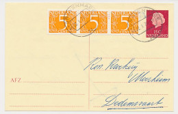 Briefkaart G. 338 / Bijfrankering Den Haag - Dedemsvaart 1974 - Ganzsachen