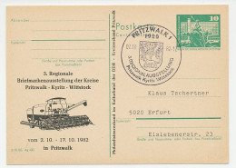 Postal Stationery / Postmark Germany / DDR 1982 Combine Harvester - Agricultura