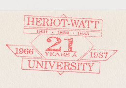 Meter Cover GB / UK 1987 University Heriot -Watt Edinburgh - Zonder Classificatie