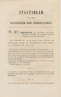 Staatsblad 1861 - Betreffende Postkantoor Texel - Cartas & Documentos