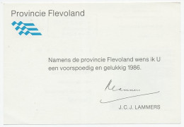 Briefkaart G. 363 Particulier Bedrukt Flevoland 1986 - Postwaardestukken