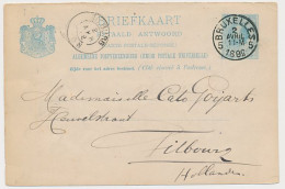 Briefkaart G. 28 A-krt. Brussel Belgie - Tilburg 1892 - Postwaardestukken