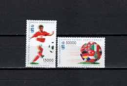 Turkey 1996 Football Soccer European Championship Set Of 2 MNH - Europees Kampioenschap (UEFA)