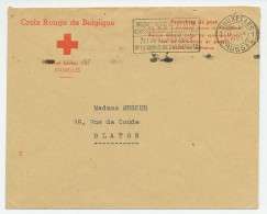 Cover / Postmark Belgium 1943 Red Cross - Cruz Roja