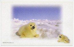 Postal Stationery China 1999 Seal - Fur - Expediciones árticas