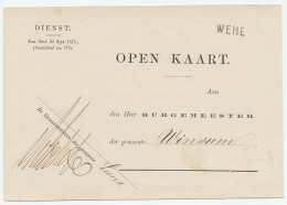 Naamstempel Wehe 1876 - Cartas & Documentos