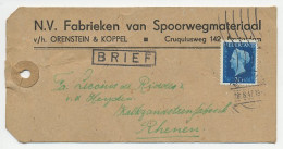 Em. Hartz Amsterdam - Rhenen 1947 - Adreslabel - Non Classés